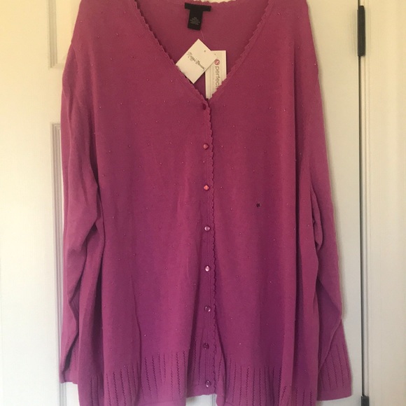 💕NWT Maggie Barnes Rose Beaded Sweater💕 - Picture 1 of 7